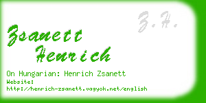 zsanett henrich business card